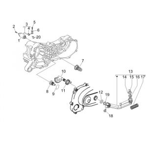 Startmotor - Bendix - Kickstarteras - Kickstartpedaal Piaggio New Fly 4-takt 4V