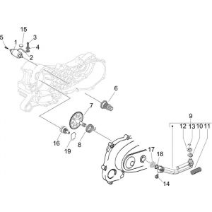 Startmotor - Bendix - Kickstarteras - Kickstartpedaal Piaggio Liberty 4-takt