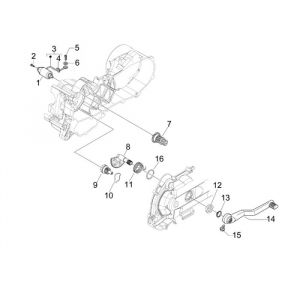 Startmotor - Kickstarteras -Kickstartpedaal - Bendix Vespa Primavera 50 4-takt 2V 25km/u