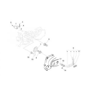 Startmotor - Bendix - Kickstarteras - Kickstartpedaal Piaggio Zip 2000 2-takt AC