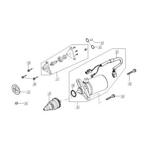 Startmotor - Oliepomp Kymco Sento 50 4-takt Zwart Glans