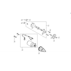 Startmotor - Oliepomp Kymco Super8 50 4-takt 2009→ zwart