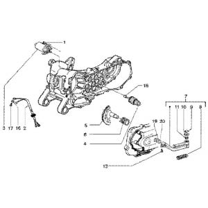 Startmotor - Bendix - Kickstarteras - Kickstartpedaal Piaggio Liberty 4-takt ←2006