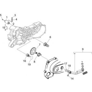 Startmotor - Bendix - Kickstarteras - Kickstartpedaal Piaggio Zip 2000 4-takt AC