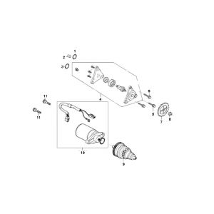 Startmotor- Oliepomp China Jet Ten 4-takt