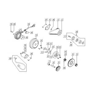 Startmotor - Oliepomp Kymco Downtown 125i