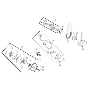 Startmotor - Oliepomp Kymco Like 200i Wit
