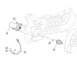 Startmotor Aprilia Mojito Custom 50 2-takt (Piaggio motor) 2004-2010