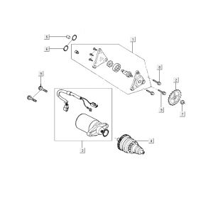 Startmotor - Bendix - Oliepomp Kymco City 16' 4-takt donker grijs