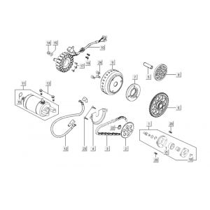Startmotor Kymco Downtown 300i wit
