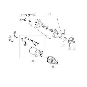 Startmotor - Bendix Kymco Vitality 50 4-takt AC diamond-zwart