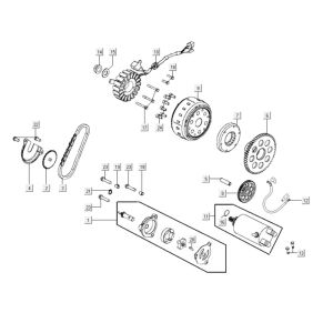 Startmotor Kymco Xciting 400i Geel