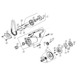 Startmotor Kymco Maxxer 90 Zwart