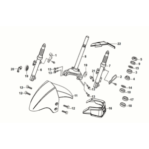 Steering stem - front cushion Sym Orbit III 50 E5 Blue (BU-289S)