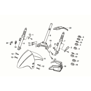 Steering stem - front cushion Sym Orbit III 50 E5 Dutch White (WH-006)