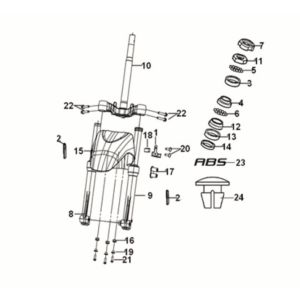 Steering stem - front cushion Sym Symphony ST 125i LC E5 METALLIC LIGHT BROWN (BK-7C)