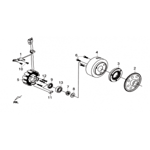 Steranker/ vliegwiel Sym Joymax 300I ABS E3 2014-2016