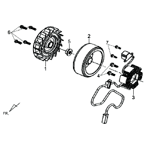 Ontsteking - Stator - Vliegwiel Sym Symphony SR (BK5560) black