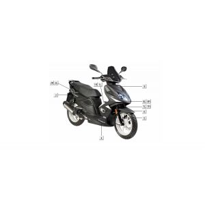 Emblemen - Stickers - Logo Kymco Super8 50 4-takt 2009→ Blauw