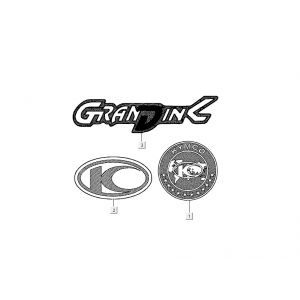 Emblemen - Stickers - Logo Kymco Grand Dink 2-takt Champagne
