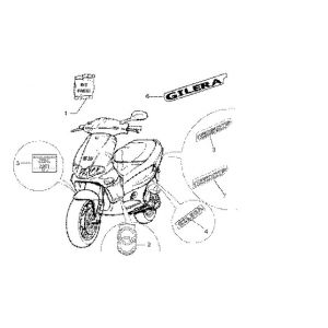Emblemen - Stickers - Logo model 2002 Gilera Runner FXR 180 2-takt