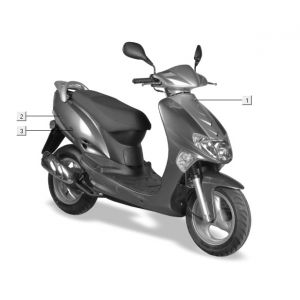 Emblemen - Stickers - Logo 2 Kymco Vitality 50 4-takt AC antraciet