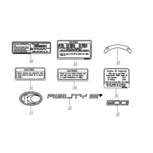 Emblemen - Stickers - Logo Kymco Agility 16+ 200i Mat Metallic Silver