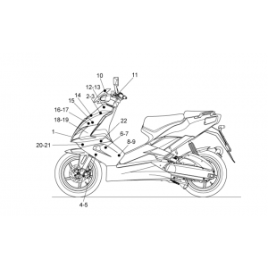 Emblemen - Stickers - Logo Aprilia SR 50 LC (injectie en carburateur) 2004-2009
