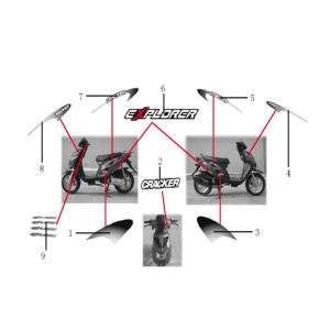 Emblemen - Stickers - Logo Generic Cracker 50 2-takt zwart 2010 25