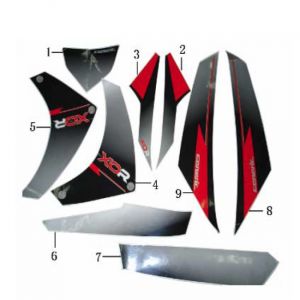 Emblemen - Stickers - Logo Generic Xor 50 2-takt 2006 zilver