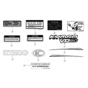 Emblemen - Stickers - Logo Kymco VP50i Euro 4 oak metallic