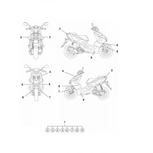 Emblemen - Stickers - Logo Yamaha Aerox 4-takt 2014