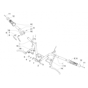 Stuur - Remcilinder- Gaskabel - Handvatten Piaggio MP3 500 LT Business 2014-2016