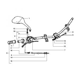 Stuur- Remcilinder Spiegel - Handvat rechts Gilera Runner 50 2-takt LC 1998-2005
