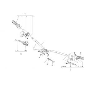 Stuur - Onderdelen stuur Vespa LXV 50 2-takt