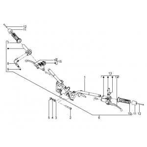 Stuur - Remcilinder- Gaskabel - Handvatten Piaggio Beverly 350 Sport Touring Euro 3 2013-2014