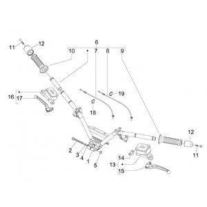 Stuur - Remcilinder- Gaskabel - Handvatten Piaggio MP3 300 LT Sport 2009-2014