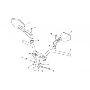 Stuur - Spiegels Aprilia SR 50 LC (injectie en carburateur) 2004-2009