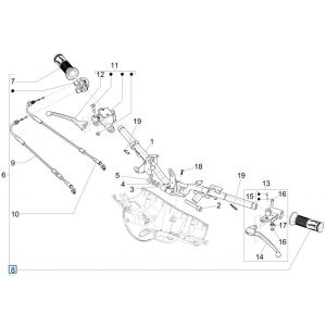 Stuur - Remcilinder- Gaskabel - Handvatten Vespa Primavera 125 3V IE ABS