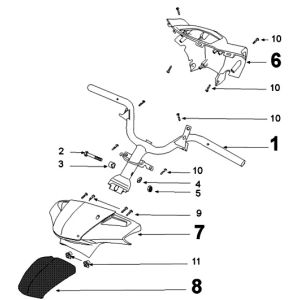 Stuur Peugeot Kisbee Celest Blue (Euro 4 2018 →)