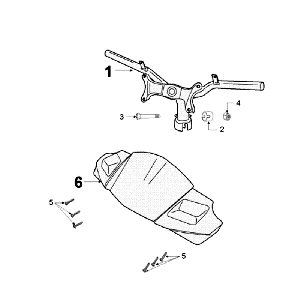 Stuur - Stuurkap Peugeot Jet Force 50 2-takt LC wit
