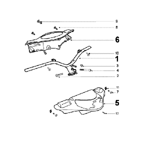 Stuur - Stuurkappen Peugeot V-Clic 50 4-takt AC Zilvergrijs