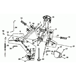 Stuurbocht Remgrepen KPL L R Sym Mio 50i (BU-280S S-481S) Blue Gold