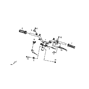 Stuurbocht Remgrepen Kpl Lr Sym Fiddle III Matt Black