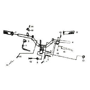 Stuurbocht Remgrepen Kpl Lr Sym Orbit II (WH8018P) white