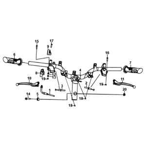 Stuurbocht / remhevels / kabels Sym Orbit III 125I E4