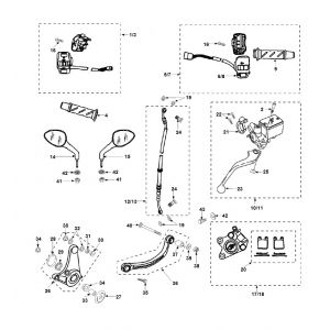 Stuur - Onderdelen stuur - Spiegels Peugeot Speedfight 2 50 2-takt LC Euro 2