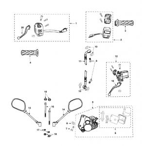 Stuur - Onderdelen stuur - Spiegels Peugeot Vivacity 3 4-takt