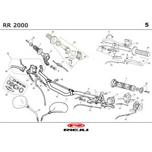 Stuur - Onderdelen stuur - Spiegels Rieju RR castrol 2001 2-takt