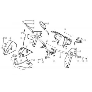 Stuur - Stuurkappen - Spiegels - Handvatten - Kabels Kymco Agility CITY 16 125
